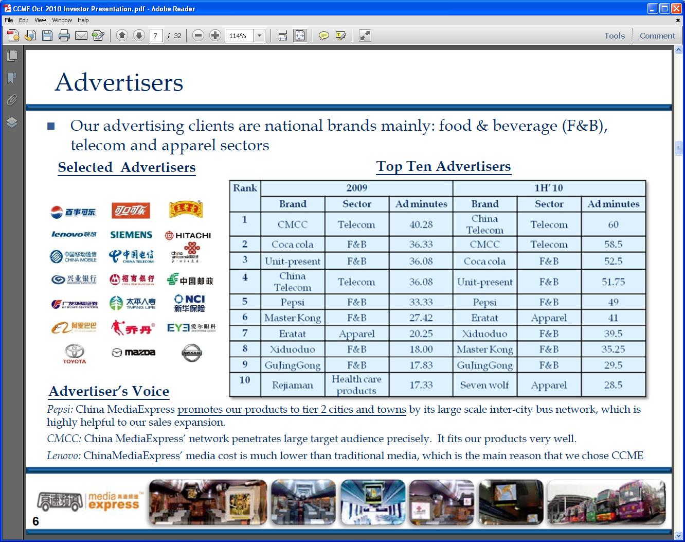 screen shot from investor presentation P7